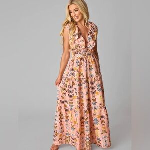 Floral Story Pink Butterfly Dress